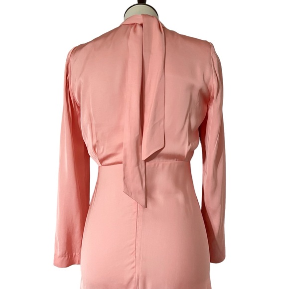 SANDRO Women's Pink Maldive Draped Crisscross Midi Dress Size 38 - Picture 9 of 12